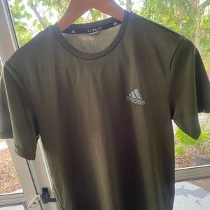 Dark green Adidas dry fit running shirt